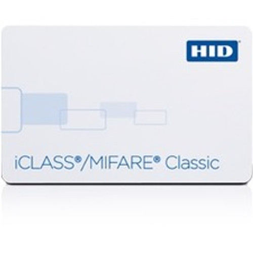 HID iCLASS/MIFARE Classic ID Card - Printable - Smart Card - 3.37" (85.60 mm) x 2.13" (53.98 mm) Length - White - Polyvinyl Chloride (Fleet Network)