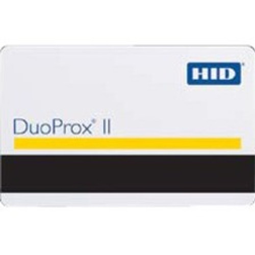 HID DuoProx II Card - Printable - RF Proximity/Magnetic Stripe Card - 3.37" (85.60 mm) x 2.13" (53.98 mm) Length - White - Polyvinyl (Fleet Network)