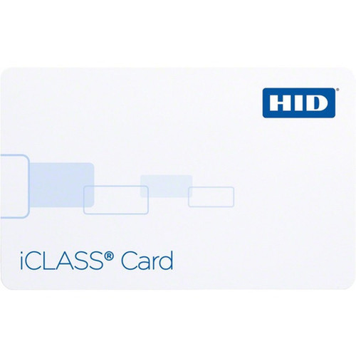 HID iCLASS Card - Printable - Smart Card - 338 8573 mm x 213 5403 mm Length - White - Polyethylene Terephthalate PET 2102PGGMV
