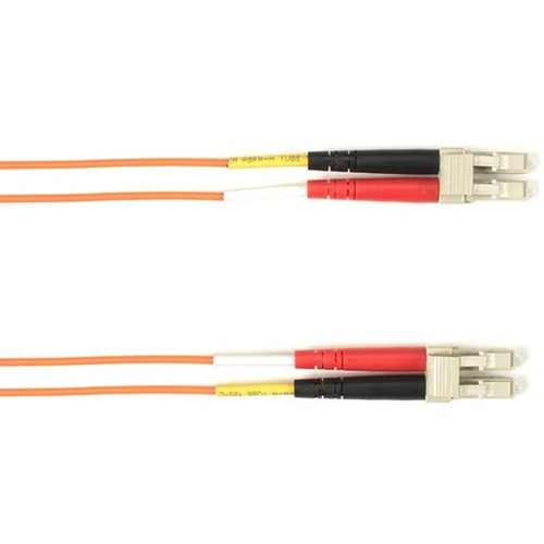 Black Box Fiber Optic Duplex Patch Network Cable - 98 ft Fiber Optic Network Cable for Network Device - First End 2 x LC Network - - FOCMR62-003M-LCLC-OR