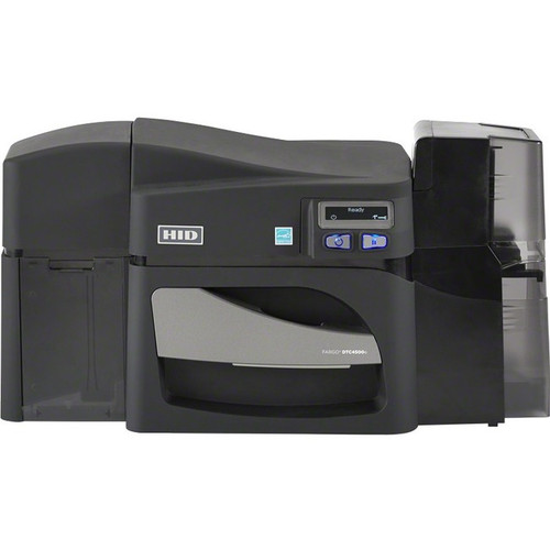 Fargo DTC4500E Single Sided Desktop Dye Sublimation/Thermal Transfer Printer - Monochrome - Card Print - Ethernet - USB - LCD Display (Fleet Network)