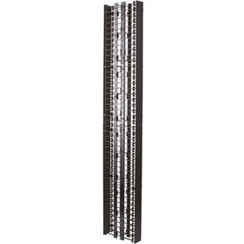 Ortronics DVMS706 Cable Manager - Cable Manager - Black Powder Coat - Aluminum Polycarbonate DVMS706