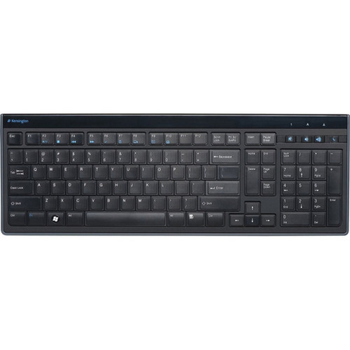 Kensington Slim Type Wired Keyboard - Cable Connectivity - USB Interface Volume Up Volume Down Sleep Mute Hot Keys - Desktop - OS K72357USA