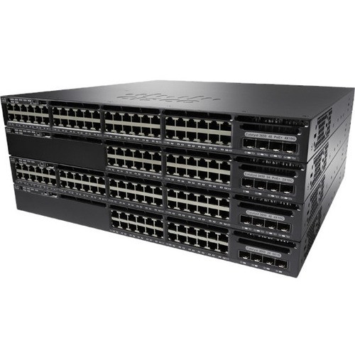 Cisco Catalyst 3650-48P Ethernet Switch - 48 Ports - Manageable - 10/100/1000Base-T - Refurbished - 2 Layer Supported - 4 SFP Slots - (Fleet Network)