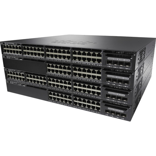 Cisco Catalyst 3650-48P Layer 3 Switch - 48 Ports - Manageable - 10/100/1000Base-T - Refurbished - 4 Layer Supported - 1U High - - (Fleet Network)