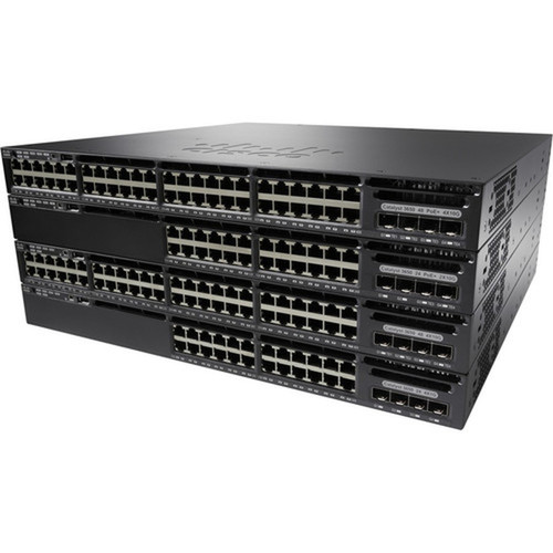 Cisco Catalyst 3650-48T Ethernet Switch - 48 Ports - Manageable - Gigabit Ethernet - 101001000Base-T 1000Base-X - Refurbished - 2 - WS-C3650-48TS-L-RF