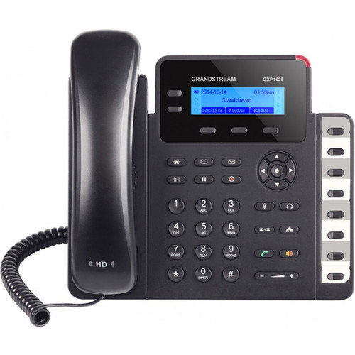 Grandstream GXP1628 IP Phone - Corded - Wall Mountable - Black - 2 x Total Line - VoIPNetwork RJ-45 - PoE Ports GXP1628