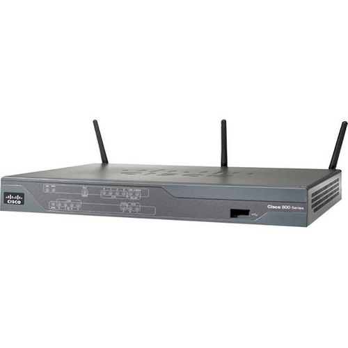 Cisco 881W Wi-Fi 4 IEEE 802.11n Ethernet Wireless Integrated Services Router - 2.40 GHz ISM Band - 3 x Antenna(3 x Internal) - 6.75 - (Fleet Network)