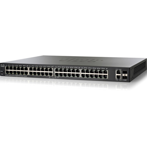 Cisco SG200-50FP Ethernet Switch - 50 Ports - Gigabit Ethernet - 10/100/1000Base-T - Refurbished - 2 Layer Supported - Twisted Pair - (Fleet Network)