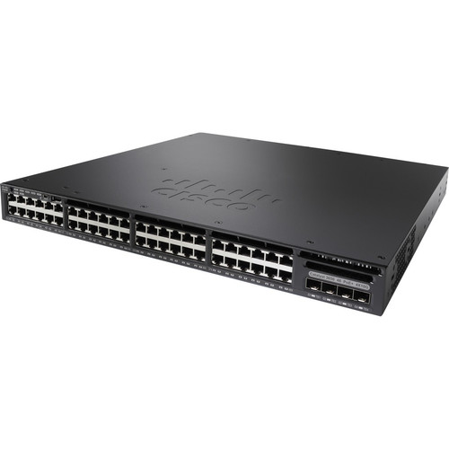 Cisco Catalyst 3650-48F Layer 3 Switch - 48 Ports - Manageable - Gigabit Ethernet - 10/100/1000Base-T, 1000Base-X - Refurbished - 3 - (Fleet Network)