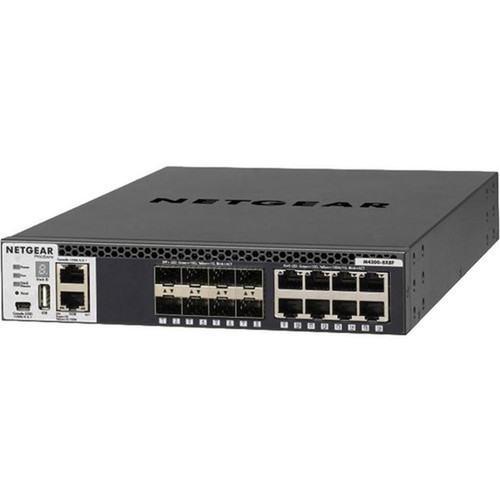 Netgear M4300 Stackable Managed Switch with 16x10G Including 8x10GBASE-T and 8xSFP Layer 3 - 8 Ports - Manageable - Gigabit Ethernet XSM4316S-100NES