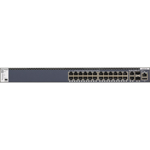 Netgear M4300 24x1G Stackable Managed Switch with 2x10GBASE-T and 2xSFP+ - 26 Ports - Manageable - Gigabit Ethernet, 10 Gigabit - - 3 (Fleet Network)