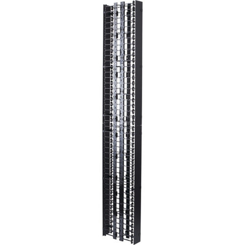 Ortronics Standard Vertical Cable Management Cage with Cover - Vertical Cable Manager - Black DVMS704