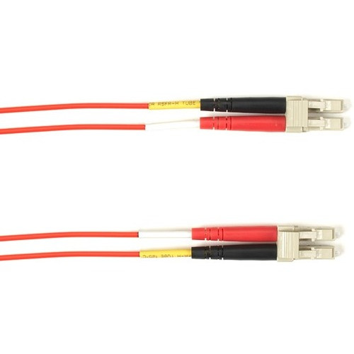 Black Box Fiber Optic Duplex Patch Network Cable - 82 ft Fiber Optic Network Cable for Network Device - First End: 2 x LC Network - - (Fleet Network)