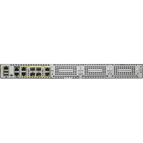 Cisco 4431 Router - Refurbished - 4 Ports - Management Port - 8 - Gigabit Ethernet - 1U - Rack-mountable Wall Mountable - 90 Day ISR4431-SECK9-RF