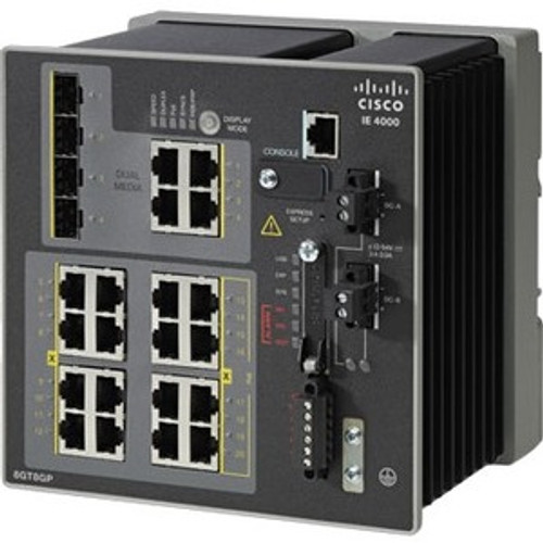 Cisco IE-4000-8T4G-E Layer 3 Switch - 12 Ports - Manageable - Gigabit Ethernet, Fast Ethernet - 10/100/1000Base-T, 100Base-X, - - 3 - (Fleet Network)