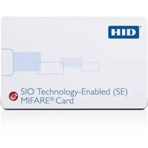 HID SIO Technology-Enabled Cards for MIFARE - Printable - Smart Card - 3.38" (85.73 mm) x 2.13" (53.98 mm) Length - White - Composite (Fleet Network)