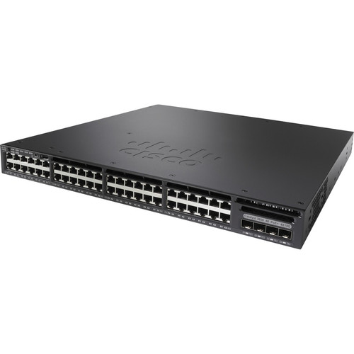 Cisco Catalyst 3650-48T Layer 3 Switch - 48 Ports - Manageable - 10/100/1000Base-T - Refurbished - 4 Layer Supported - 1U High - (Fleet Network)