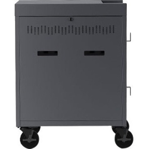 Bretford CUBE Cart - 1 Shelf - Push Handle Handle - 4 Casters - Steel Polypropylene - 30 Width x 265 Depth x 375 Height - Black TVC16PAC-BP