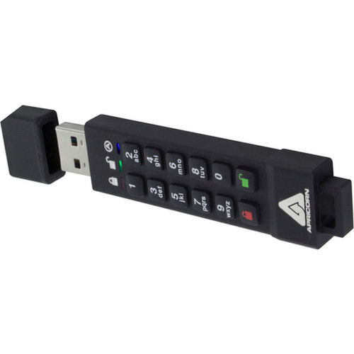 Apricorn 128GB Aegis Secure Key 3z USB 31 Flash Drive - 128 GB - USB 31 - 77 MBs Read Speed - 72 MBs Write Speed - 256-bit AES - 3 ASK3Z-128GB