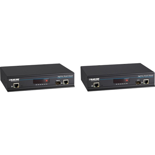 Black Box Agility KVM-Over-IP Matrix, Dual-Head DVI-D, USB 2.0, KVM Extender Kit - 2 Computer(s) - 2 Local User(s) - 330 ft (100584 - (Fleet Network)