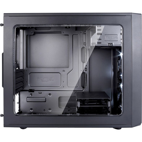 Fractal Design Focus G Computer Case with Side Window - Mid-tower - Black - 5 x Bay - 2 x 472 120 mm x Fans Installed - ATX ITX FD-CA-FOCUS-BK-W