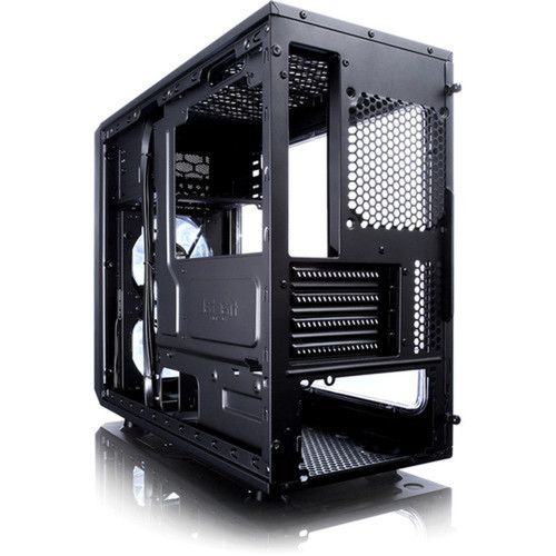 Fractal Design Focus G Computer Case with Side Window - Mid-tower - Black - 5 x Bay - 2 x 472 120 mm x Fans Installed - ATX ITX FD-CA-FOCUS-BK-W