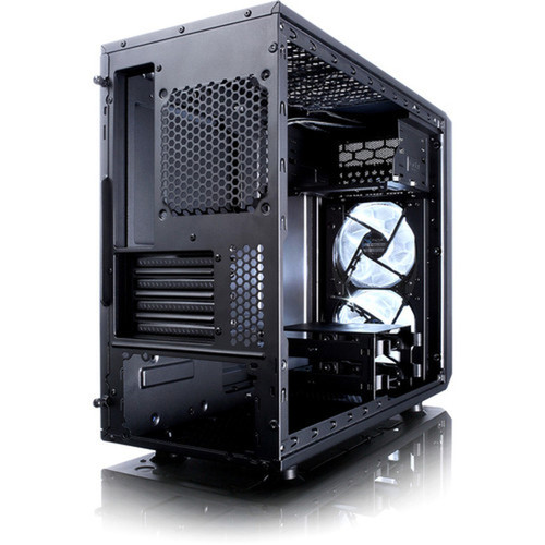 Fractal Design Focus G Computer Case with Side Window - Mid-tower - Black - 5 x Bay - 2 x 472 120 mm x Fans Installed - ATX ITX FD-CA-FOCUS-BK-W
