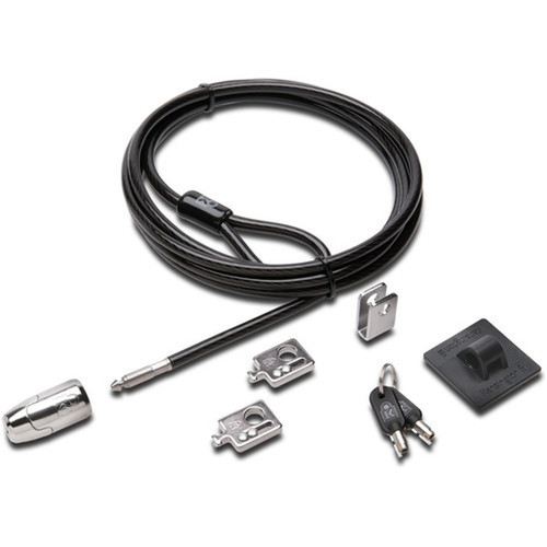 Kensington Desktop  Peripherals Locking Kit 20 - Keyed Lock - Black - Carbon Steel - 8 ft - For Desktop Computer K64424WW