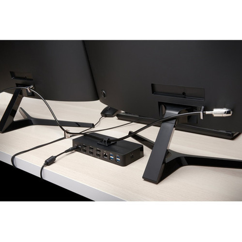 Kensington Desktop  Peripherals Locking Kit 20 - Keyed Lock - Black - Carbon Steel - 8 ft - For Desktop Computer K64424WW