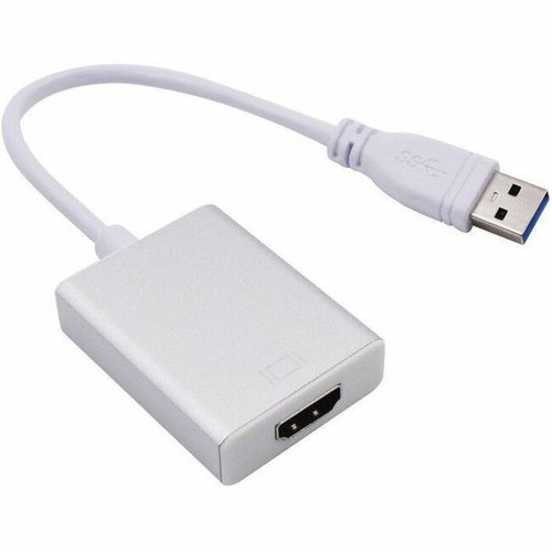 Axiom USB-A 3.0 Male to HDMI Female Adapter - 1 x USB 3.0 Type C - Male - 1 x HDMI 1.3 Digital Audio/Video - Female - White (Fleet Network)