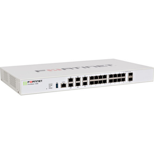 Fortinet FortiGate 100E Network SecurityFirewall Appliance - 20 Port - 1000Base-T 1000Base-X - Gigabit Ethernet - AES 256-bit AES FC-10-FG1HE-928-02-12