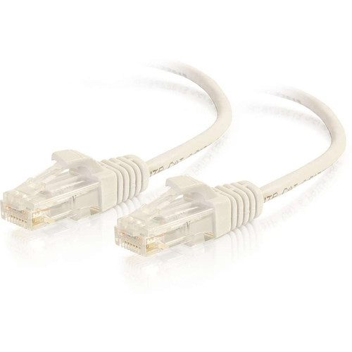 C2G 1ft Cat6 Snagless Unshielded (UTP) Slim Ethernet Patch Cable - White - 1 ft Category 6 Network Cable for Network Device - First 1 (Fleet Network)