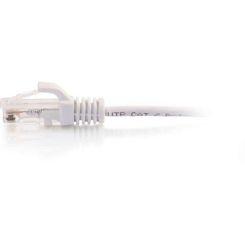 C2G 3ft Cat6 Slim Snagless Unshielded UTP Ethernet Cable - White - 3 ft Category 6 Network Cable for Network Device - First End 1 x 01186