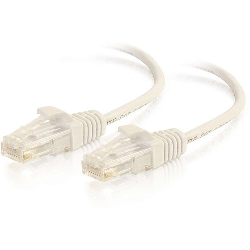 C2G 10ft Cat6 Slim Snagless Unshielded (UTP) Ethernet Cable - White - 10 ft Category 6 Network Cable for Network Device - First End: 1 (Fleet Network)
