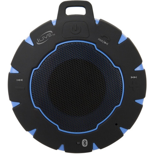 iLive ISBW157BU Portable Bluetooth Speaker System - Black Blue - Battery Rechargeable - 1 Pack ISBW157BU