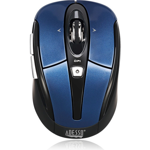Adesso iMouse S60L - 2.4 GHz Wireless Programmable Nano Mouse - Optical - Wireless - Radio Frequency - 2.40 GHz - Blue - USB - 1600 - (Fleet Network)