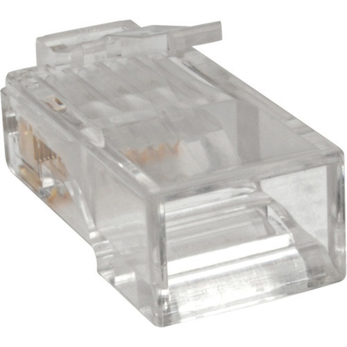 Tripp Lite Cat6 RJ45 Modular Plug for Round Stranded UTP Conductor 4-Pair 100 Pack - 100 Pack - 1 x RJ-45 Network Male N230-100-STR
