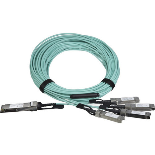 StarTechcom AOC Breakout Cable for Cisco QSFP-4X10G-AOC10M - 15m 40G 1x QSFP to 4x SFP AOC Cable 40GbE QSFP Active Optical Fiber - QSFP4X10AO15