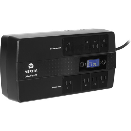 Liebert PST5 850VA Battery Backup  Surge Protection - 8-Outlets 3 Year Warranty LCD Display Energy Star Certified PST5-850MT120