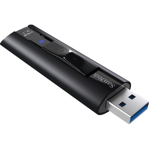 SanDisk Extreme PRO USB 31 Solid State Flash Drive - 256 GB - USB 31 - Black - 128-bit AES SDCZ880-256G-G46
