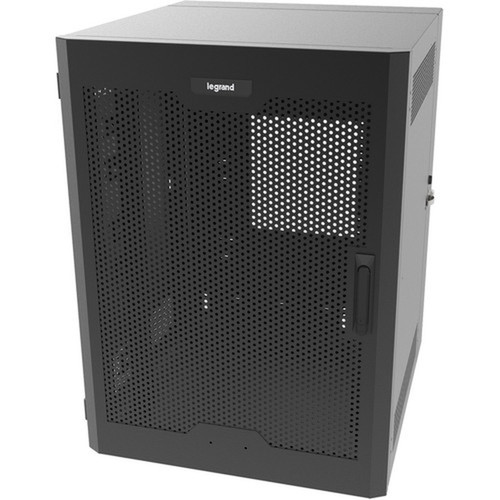 Ortronics 18RU Swing-Out Wall-Mount Cabinet Perforated Door - For LAN Switch Patch Panel - 18U Rack Height2350 59690 mm Rack - SWM18RUPD-26-26