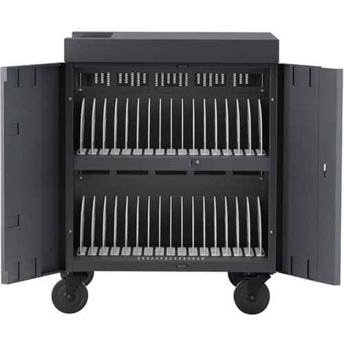 Bretford CUBE Cart - 2 Shelf - 4 Casters - 5 127 mm Caster Size - Steel - 30 Width x 265 Depth x 375 Height - Orchid - For 36 TVC36PAC-ORC