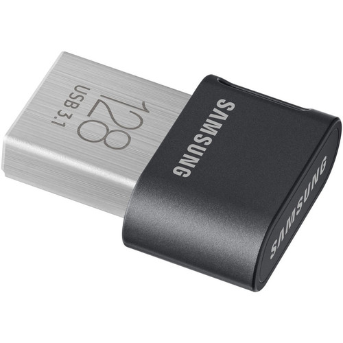 Samsung USB 3.1 Flash Drive FIT Plus 128GB - 128 GB - USB 3.1 Type A - Gunmetal Gray - 5 Year Warranty (Fleet Network)