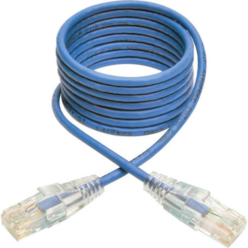 Tripp Lite Cat6 UTP Patch Cable RJ45 - MM Gigabit Snagless Molded Slim Blue 7 ft - 7 ft Category 6 Network Cable for Network N201-S07-BL