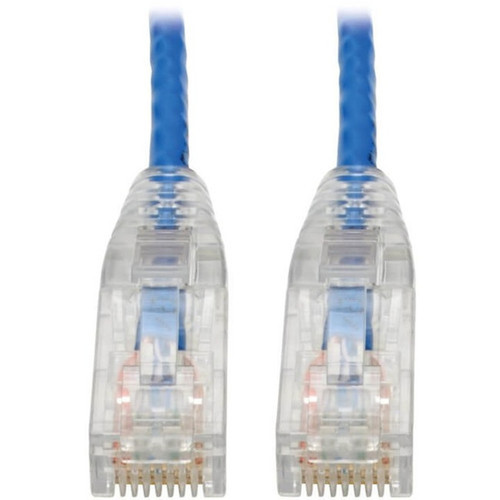 Tripp Lite Cat6 UTP Patch Cable RJ45 - MM Gigabit Snagless Molded Slim Blue 7 ft - 7 ft Category 6 Network Cable for Network N201-S07-BL