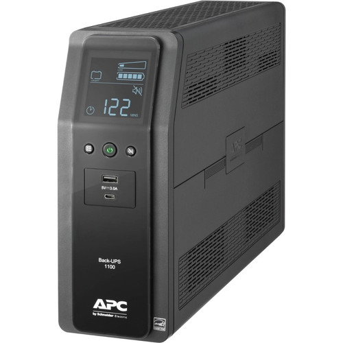 APC by Schneider Electric Back-UPS Pro 1100VA Tower UPS - 0U Tower - AVR - 16 Hour Recharge - 4.24 Minute Stand-by - 120 V AC Input - (Fleet Network)