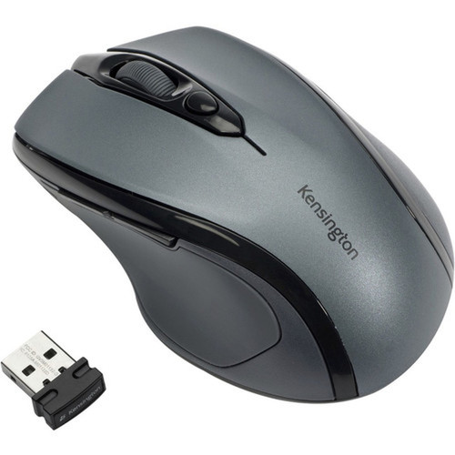 Kensington Pro Fit Wireless Mid-Size Mouse - Optical - Wireless - Radio Frequency - Gray - USB - 1600 dpi - Scroll Wheel - Medium Size K72423AMA