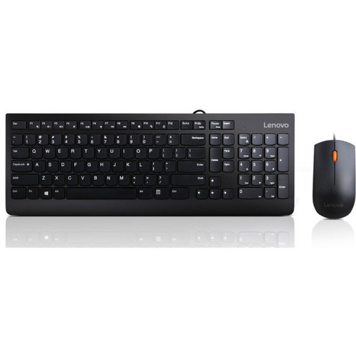 Lenovo 300 USB Combo Keyboard & Mouse - US English (103P) - USB Cable - English (US) - USB Cable - Optical - 1600 dpi - 3 Button - - - (Fleet Network)