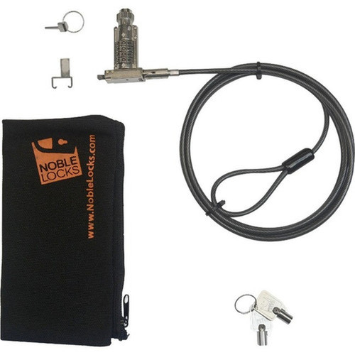 Noble TZ06T Keyed  Resettable Combination Wedge Lock - Resettable - 4-digit - Combination LockKeyed Lock - Silver - Zinc PVC Coated TZ06T